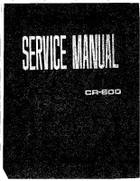 Yamaha CR-600 - Service Manual 